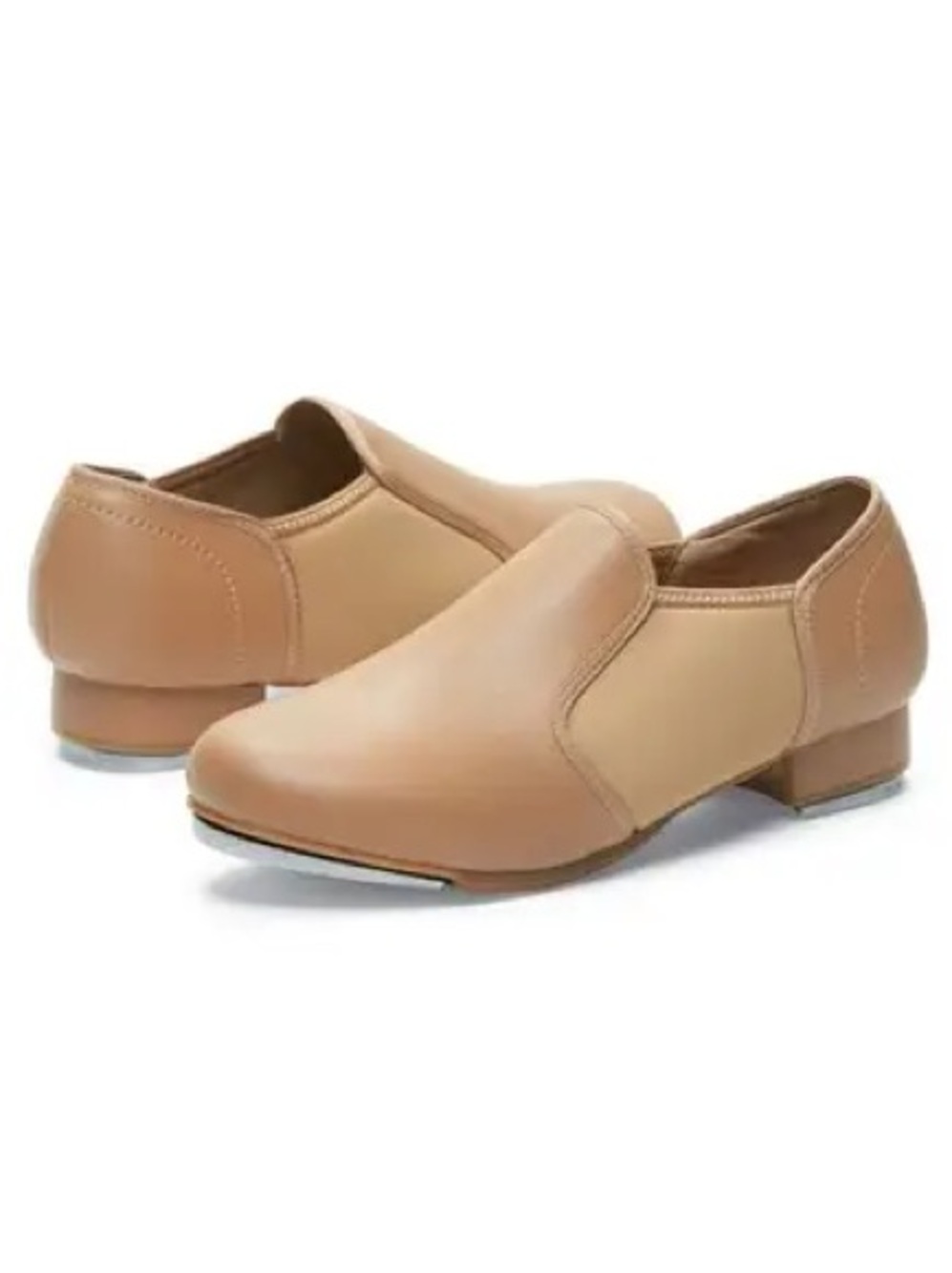 Balera Tan Kids Slip-On Tap Shoes